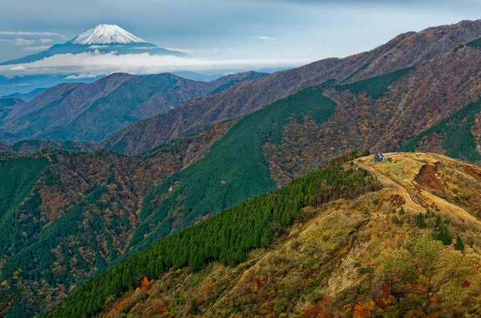 丹沢表尾根から望む富士山