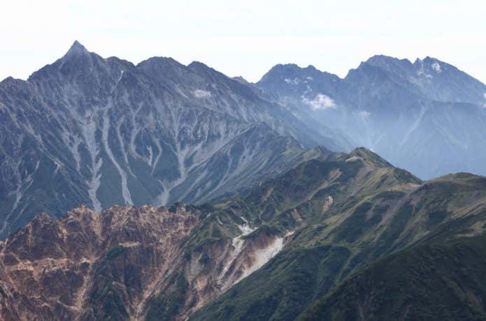 日本アルプスの山々