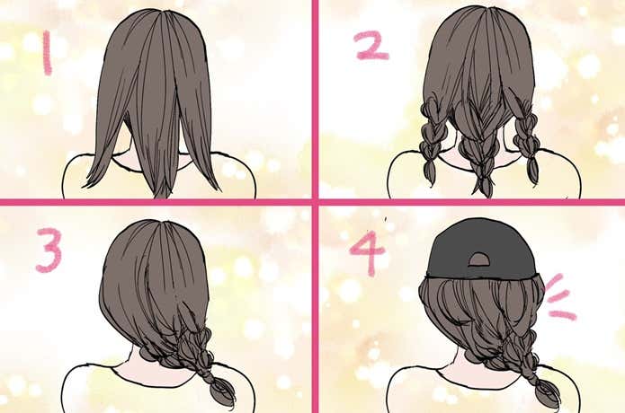 三つ編みを合わせたヘアアレンジ