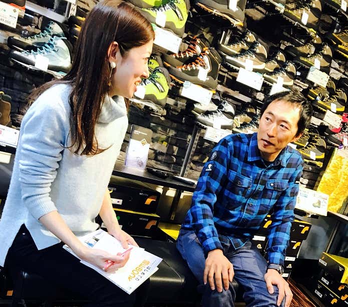 Mt.石井スポーツ登山本店で行われたインタビュー