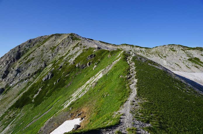 稜線の登山道