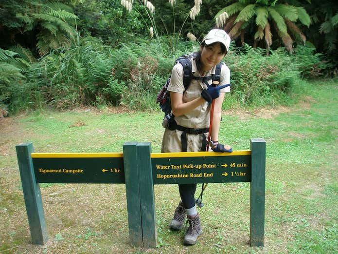 四角友里さん 登山中の様子