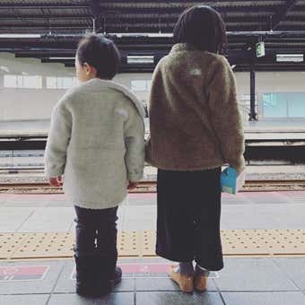 ノースフェイスフリース　お揃いコーデ