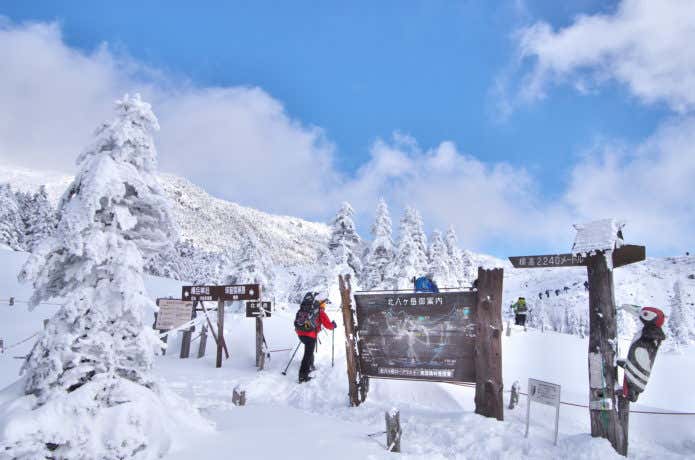 スノーハイキング　北八ヶ岳