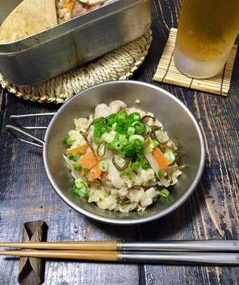 塩昆布と鶏肉の炊き込みご飯　完成
