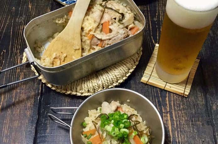 塩昆布と鶏肉の炊き込みご飯