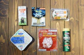 シーフードカルボナーラ・ラーメン材料