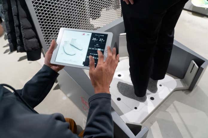 ニューバランスのランニングシューズ 計測