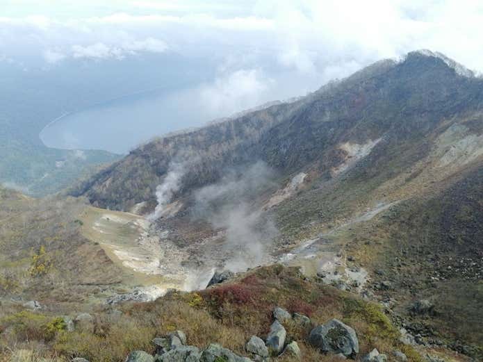 恵庭岳の山頂からの写真