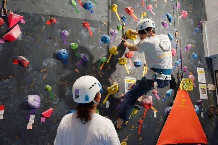 ルートクライミングのレクチャー