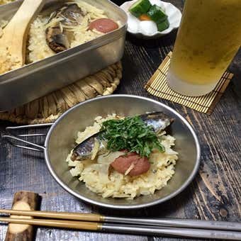 イワシ缶と梅干しの炊き込みご飯　完成