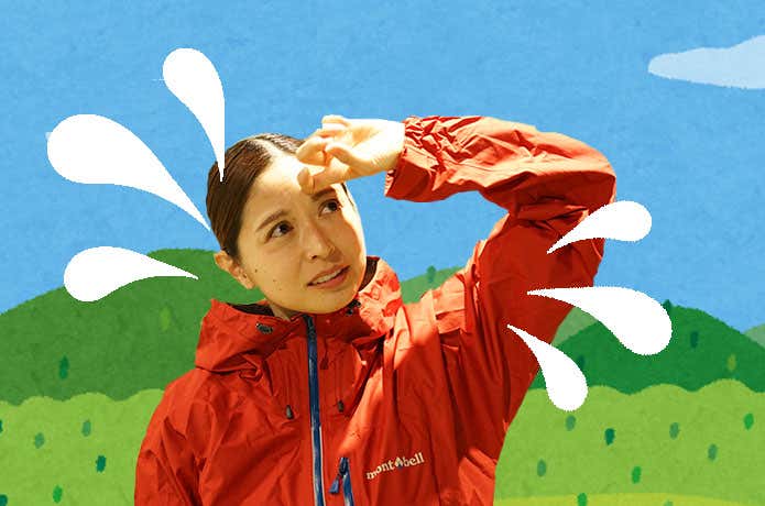 汗をたくさんかく登山