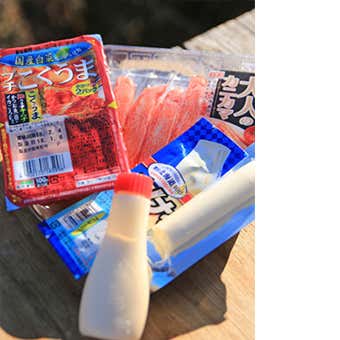 かにかまキムチのチーズマヨ和え　材料