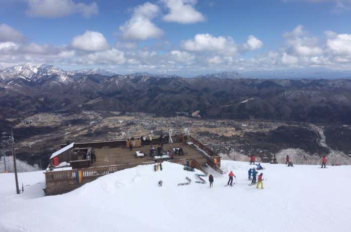ゲレンデから見た白馬村