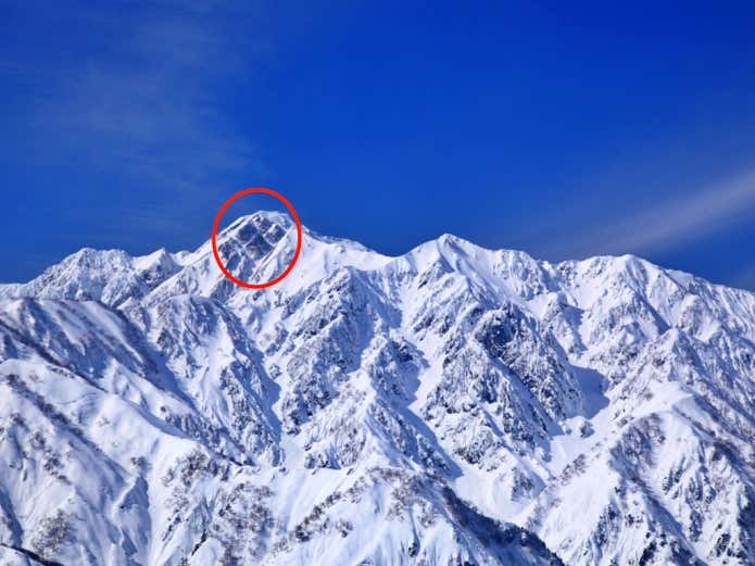 五竜岳の雪形
