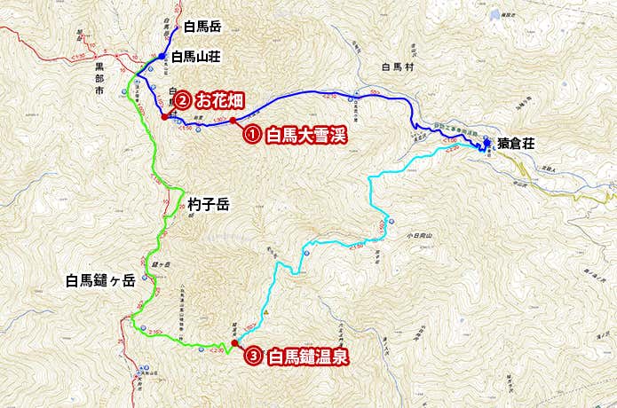 白馬岳MAP