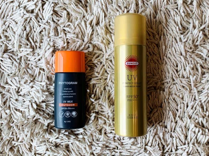 KOSESUNCUT日焼け止め、メイコー化粧品PHYTOGRAM日焼け止め