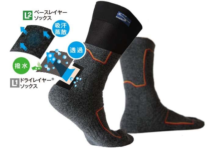 ソックスレイヤリング図解