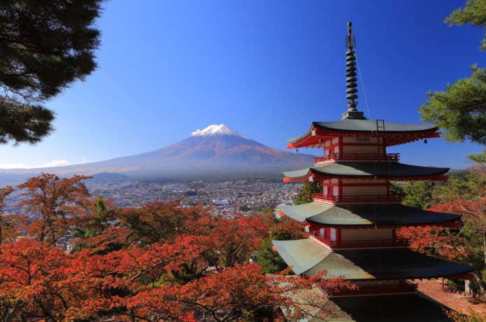 新倉富士浅間神社と富士山