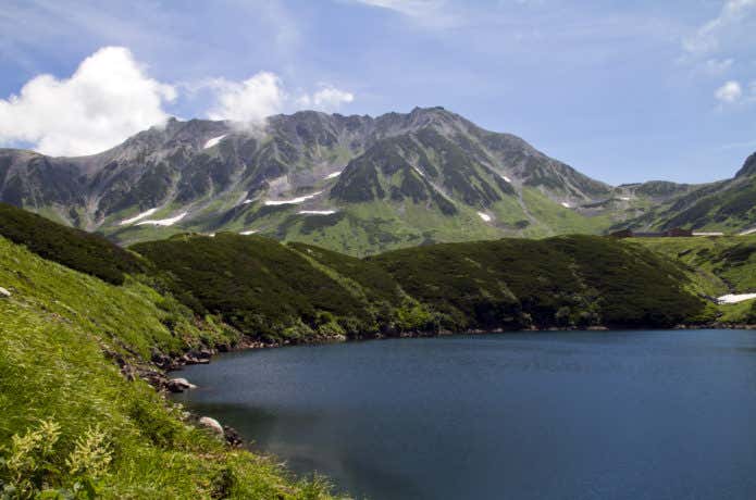 立山と池