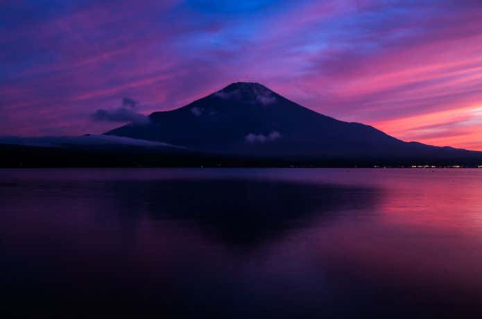 グラデーションが美しい富士山