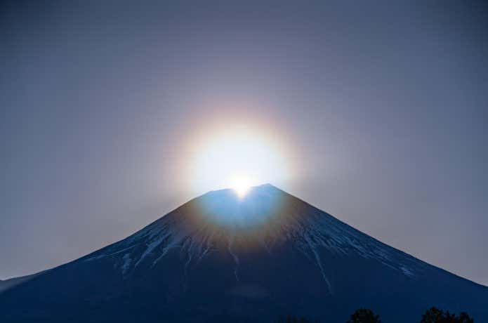 朝霧高原から見たダイヤモンド富士
