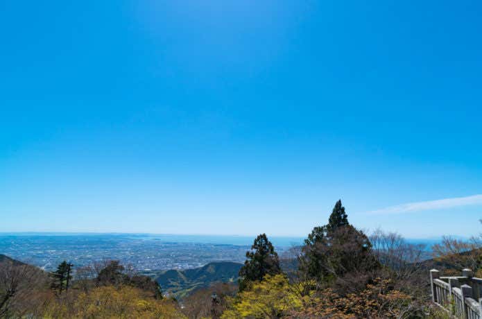 阿夫利神社から湘南を臨む