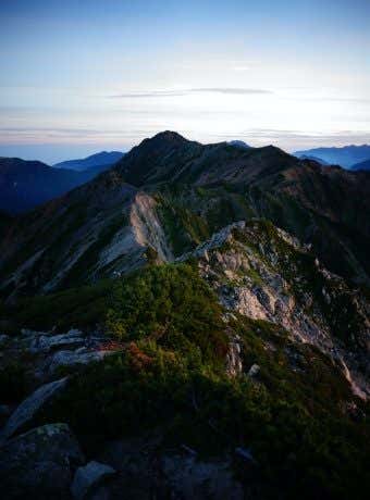 鷲羽岳山頂からの水晶岳