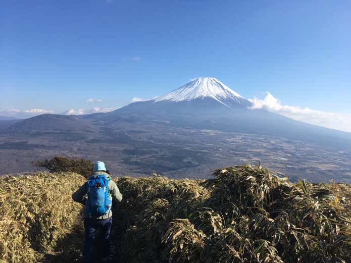 竜ヶ岳登山道から望む富士山