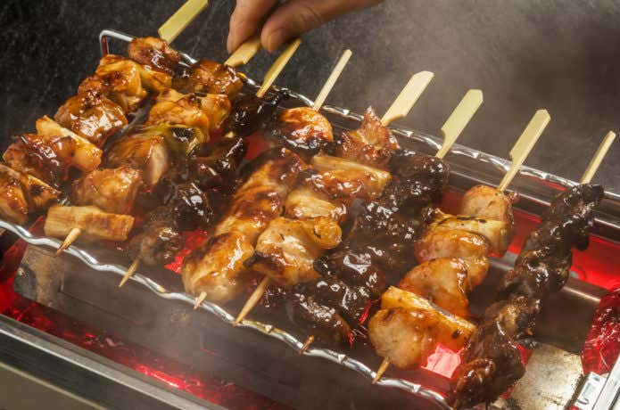 タレの香ばしい焼き鳥