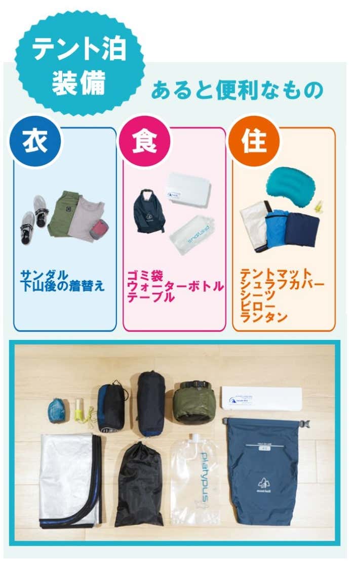 テント泊装備（あると便利なもの）