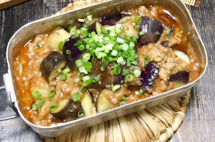 ナスと挽肉の味噌炒め煮