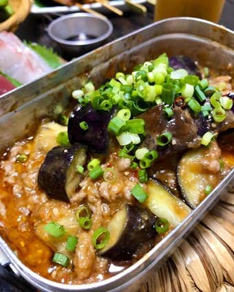 ナスと挽肉の味噌炒め煮　完成