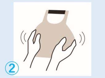 使い方②：バッグの外側からもみ 洗いをする。