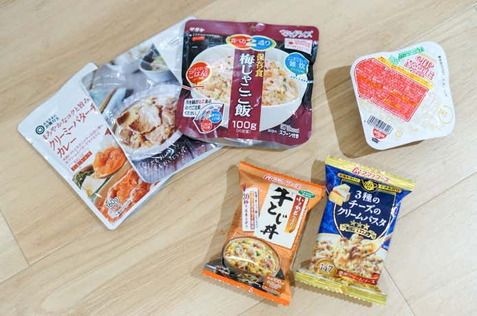 食材（レトルト・アルファ米・フリーズドライなど）