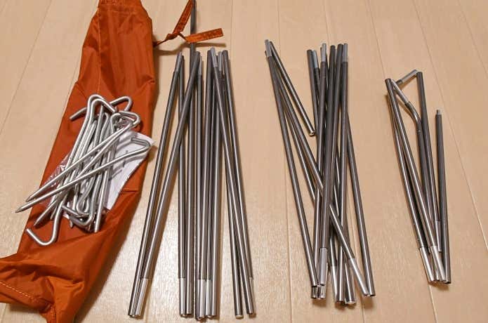 登山用テント 設営道具