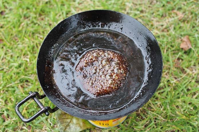 登山用バーナーの火力は真ん中に集中