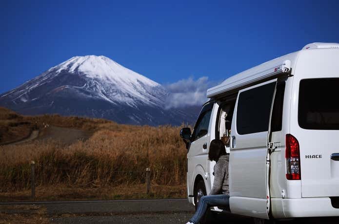 車中泊　富士山