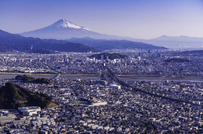 富士山　市街地