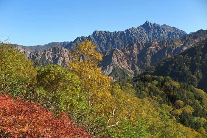 かぶり岩付近から見る槍ヶ岳