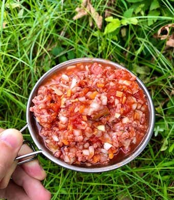 ボロネーゼ　材料を入れた状態
