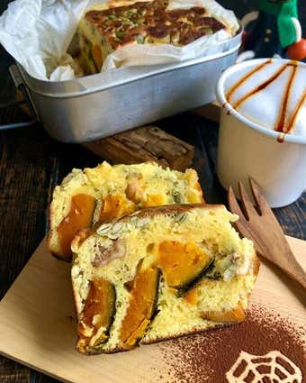 ゴロゴロかぼちゃのパウンドケーキ