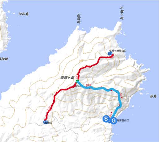 霞露ヶ岳コース　マップ