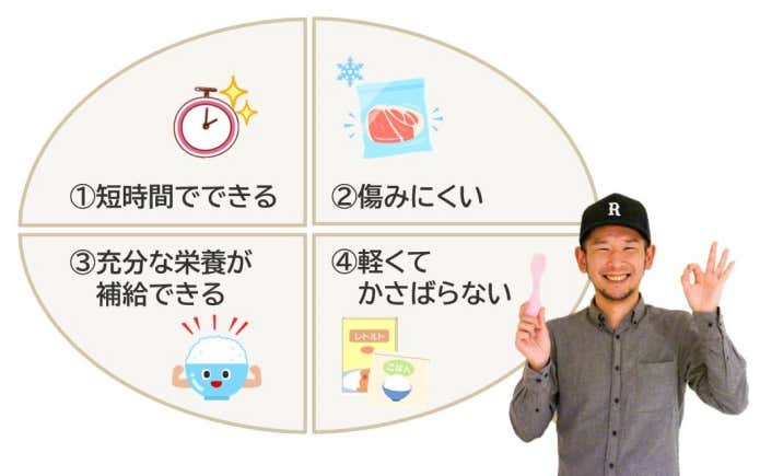 登山の食事で重要なポイントは4つ