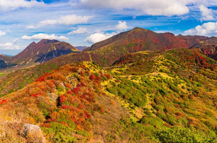 秋のくじゅう連山
