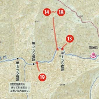 第1つり橋跡～第2吊橋跡　マップ