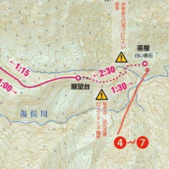 森の登山道　マップ