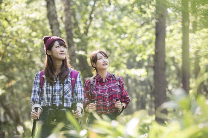 女性登山者