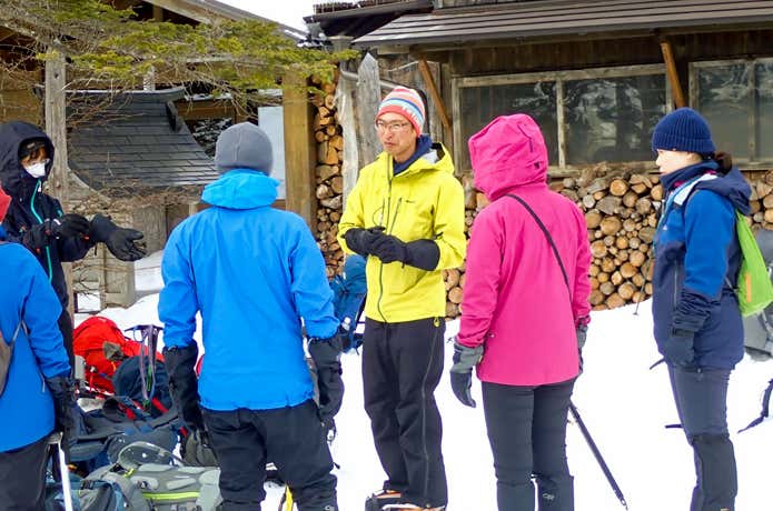 雪山と筆者