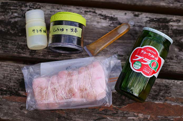 梅煮豚の材料